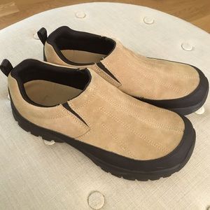 Lands’ End Tan Suede Ankle Boots Size 11B